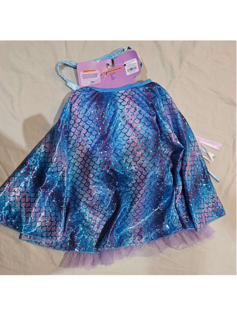 Gigglescape Girls Mermaid Costume Set Size 3-6 years Blue Purple